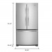 Whirlpool WRF535SMBM 25.2 cu. ft. French Door Refrigerator in Monochromatic Stainless Steel