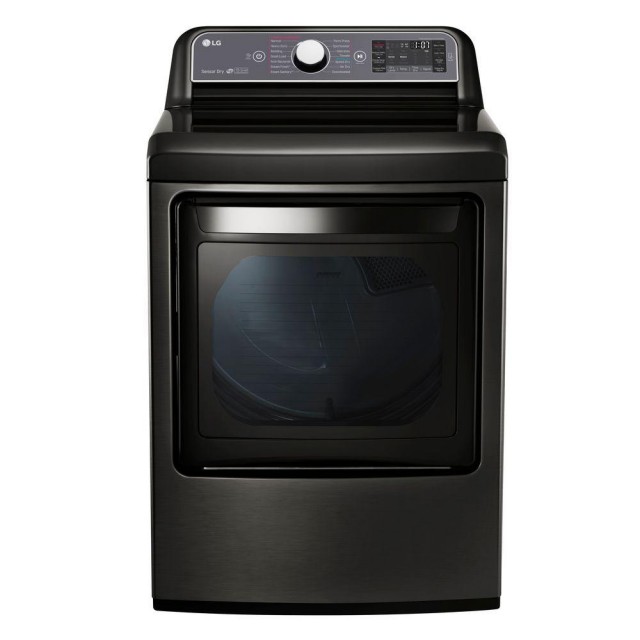LG DLGX7601KE 7.3 cu. ft. Gas Dryer with Turbo Steam in Black Stainless