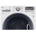 LG WM3770HWA 27 Inch Front Load Washer with 4.5 cu. ft. Capacity, 12 Wash Cycles, 1300 RPM, Steam Cycle, Lo Decibel Operation, TurboWash, ColdWash, SmartThinQ® Technology, TrueBalance, UL Certification, SmartDiagnosis™, NFC Tag-On technology in White