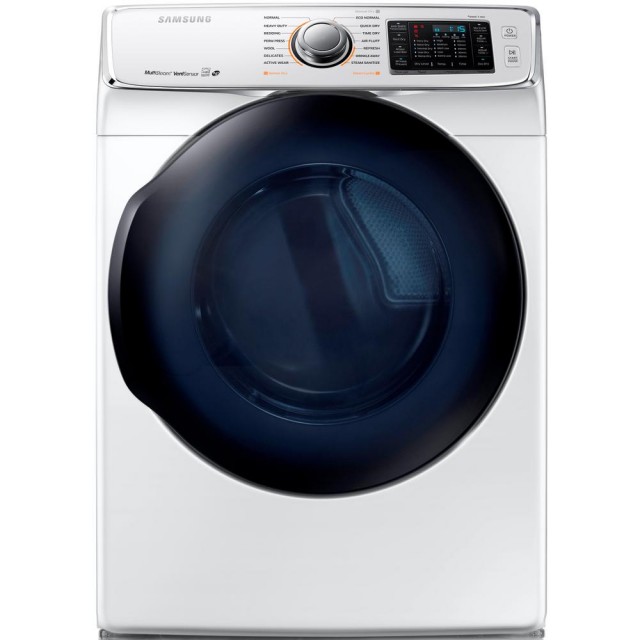 Samsung DV50K7500GW 7.5 cu. ft. Gas Dryer with Steam in White, ENERGY STAR