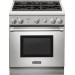 Thermador PRO Harmony Series PRG304GH 30 in. 4.4 cu. ft. Freestanding Gas Range, Sealed Cooktop, Convection Oven, Fastest Boil in Stainless Steel