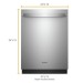 Whirlpool WDT730PAHZ Top Control Built-In Tall Tub Dishwasher in Fingerprint Resistant Stainless Steel