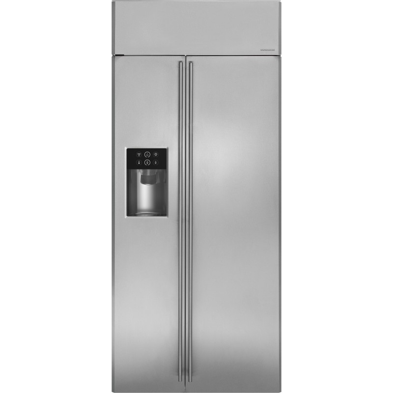 GE Monogram ZISS360DHSS 36 in. 20.41 cu. ft. Built-In Side-by-Side Refrigerator with Dispenser