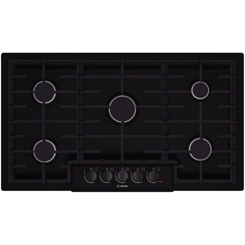 Bosch 800 Series Ngm8665uc 36 In Natural Gas Cooktop In Black