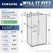 Samsung RS22HDHPNSR 22.3 cu. ft. Side by Side Refrigerator in Stainless Steel, Counter Depth