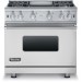 Viking Professional 5 Series VGCC5364GSS 36 In. 5.1 cu. ft. Freestanding Gas Range with Sealed Cooktop, Griddle in Stainless Steel