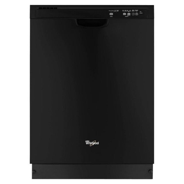 Whirlpool WDF520PADB Front Control Dishwasher in Black with Anyware Plus Silverware Basket