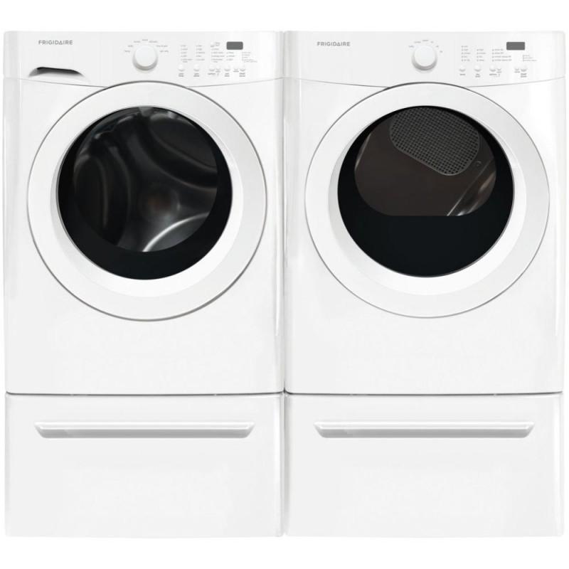 Frigidaire FFFW5000QW 3.9 cu. ft. Front Load Washer and FFQG5000QW 7.0
