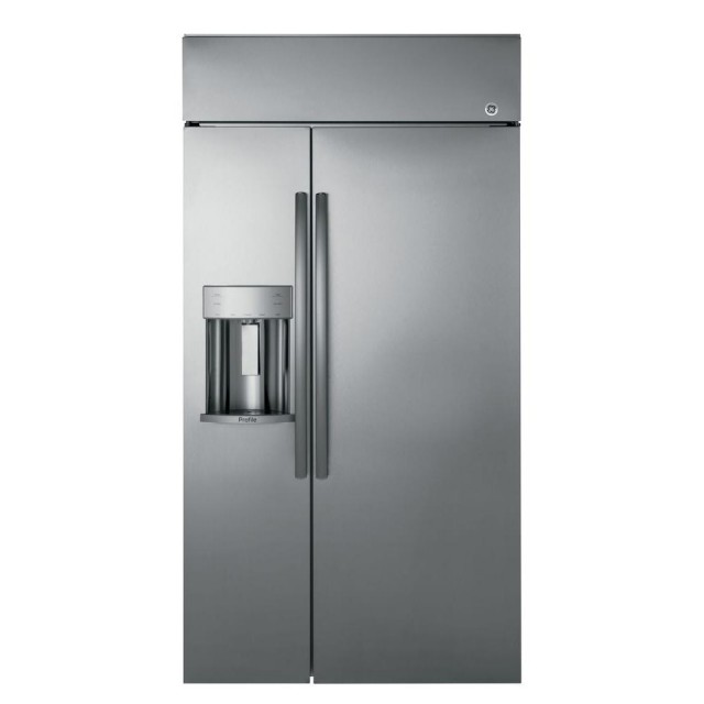 GE Profile PSB42YSKSS 42 in. W 24.3 cu. ft. Built-In Side by Side Refrigerator in Stainless Steel