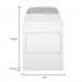 Whirlpool WGD49STBW 7.0 cu. ft. Gas Dryer with Steam in White