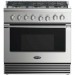 DCS RGV2366N 36 Inch Freestanding Gas Range with 6 Burners, Sealed Cooktop, 5.3 cu. ft. Primary Oven Capacity, Convection Oven in Stainless Steel