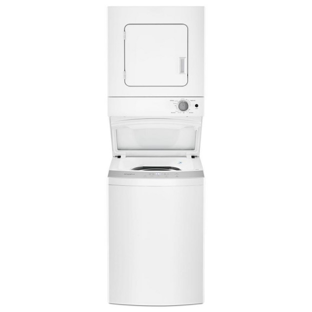 Whirlpool WET4124HW 1.6 cu. ft. Stacked Washer and Electric Dryer with 6 Wash Cycles and Wrinkle Shield in White