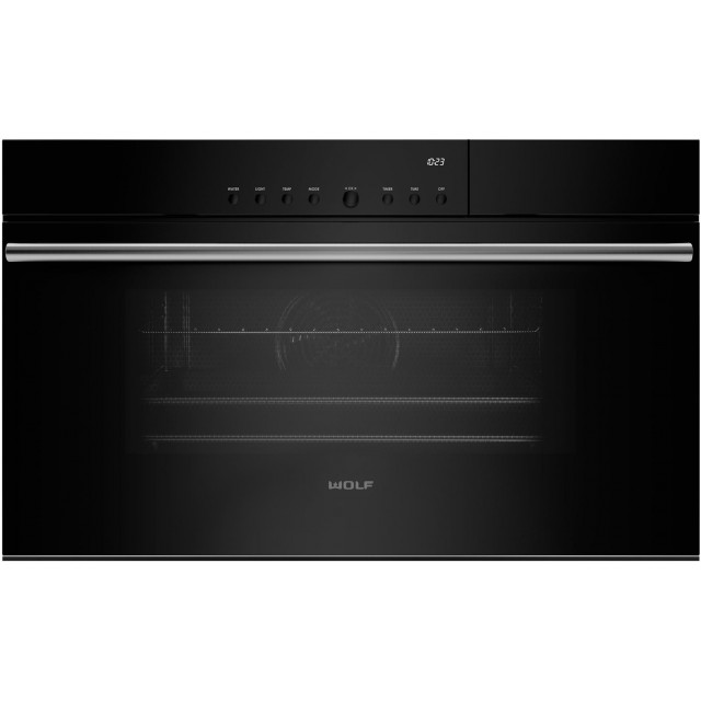 Wolf CSO30CMBTH M Series 30 Inch Electric Single Wall Steam Oven in Black