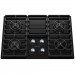 KitchenAid Architect Series II KGCC506RBL 30 in. Gas-on-Glass Gas Cooktop in Black with 4 Burners including 17000-BTU Professional Burner