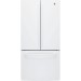 GE GNE25JGKCFWW 24.8-cu ft French Door Refrigerator with Ice Maker (White) ENERGY STAR
