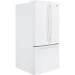 GE GNE25JGKCFWW 24.8-cu ft French Door Refrigerator with Ice Maker (White) ENERGY STAR