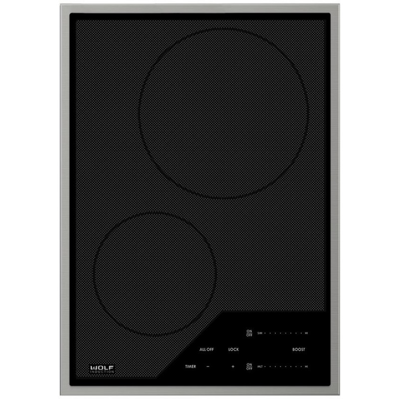 Wolf Ci152tfs 15 Inch Electric Induction Cooktop With 2 Elements