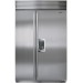 Sub-Zero BI-48SD/S/PH 48 Inch Built-in Side-by-Side Refrigerator with 28.3 cu. ft. Capacity External Dispenser: Stainless Steel with Pro Handles
