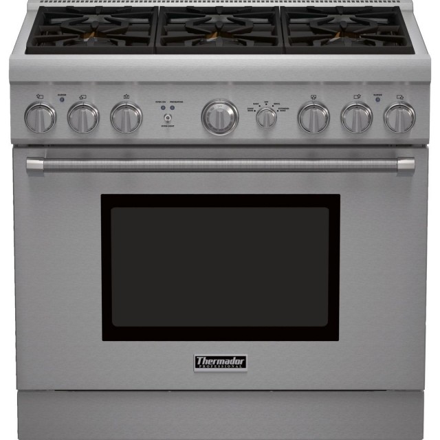 Thermador PRG366GH Pro Harmony Series 36 Inch Gas Freestanding Range in Stainless Steel