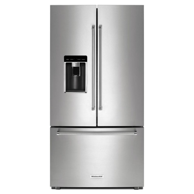 KitchenAid KRFC704FPS 23.8 cu. ft. French Door Refrigerator in PrintShield Stainless Steel, Counter Depth