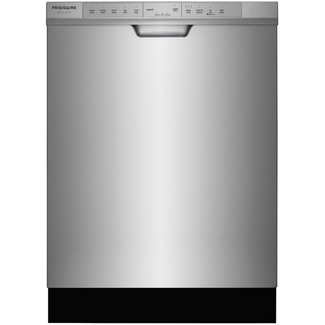 Frigidaire FGCD2444SA Front Control Dishwasher in Smudge-Proof Stainless Steel with OrbitClean Spray Arm, ENERGY STAR, 54 dBA