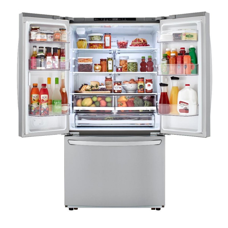 LG LFCC22426S 23 cu. ft. Counter Depth 3-Door French Door Refrigerator Lg Counter Depth Stainless Steel Refrigerator