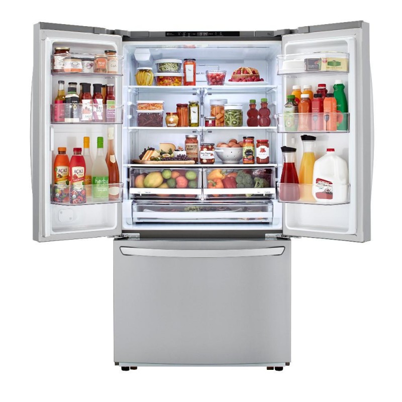 LG LFCC S Cu Ft Counter Depth Door French Door Refrigerator In Stainless Steel