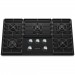 KitchenAid KGCC566RBL Architect Series II 36 in. Gas-on-Glass Gas Cooktop in Black with 5 Burners including 17000 BTU Professional Burner