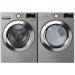 LG WM3700HVA 4.5 cu.ft. Ultra Large Capacity Front Load Washer with Steam and DLEX3370V 7.4 cu. ft. Electric Dryer with Steam in Graphite Steel