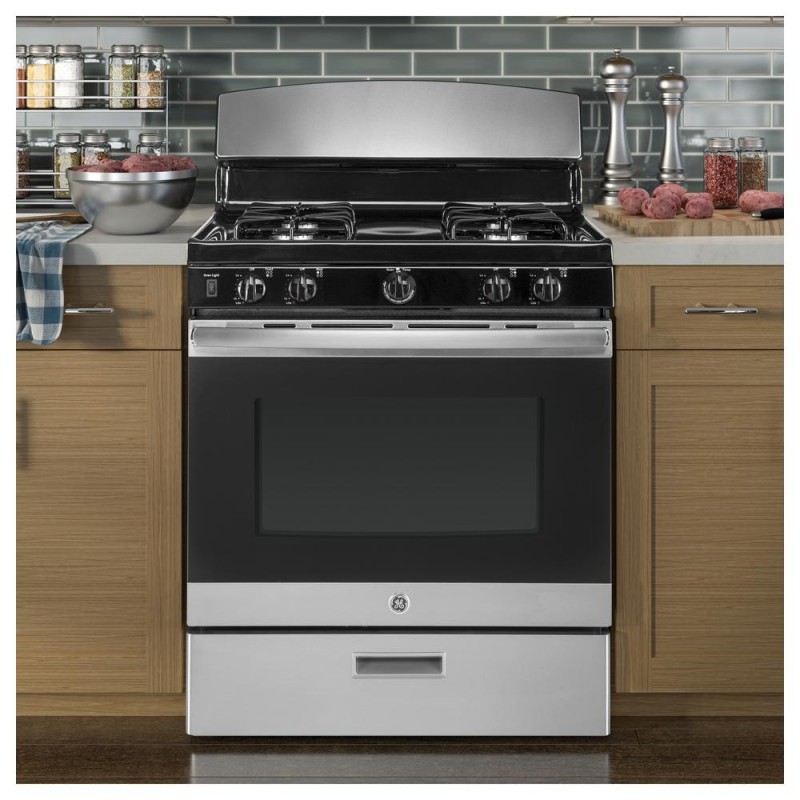 GE JGBS30REKSS 4.8 cu. ft. Gas Range in Stainless Steel