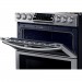 Samsung NY58J9850WS 30 in. 5.8 cu. ft. Slide-In Dual Door Double Oven, Dual Fuel Range with Self-Cleaning Convection Oven in Stainless Steel