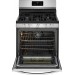 Frigidaire FGGF3047TF Gallery Series 30 Inch Freestanding Natural Gas Range with 5 Sealed Burners, Griddle, 5 cu. ft. Total Oven Capacity, Convection Oven in Stainless Steel