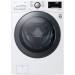 LG WM3900HWA 4.5 Cu. Ft. 14-Cycle Front-Loading Washer with Steam and DLEX3900W 27 Inch Smart Electric Dryer with 7.4 cu. ft. Capacity, Wi-Fi Enabled, 14 Dry Cycles, 5 Temperature Settings, in White
