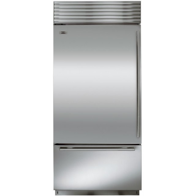 Sub- Zero BI-36U/S/TH-LH 36 Inch Built-in Bottom-Freezer Refrigerator with 21.1 cu. ft. Capacity, Dual Refrigeration, Air Purification, Water Filtration, Ice Maker