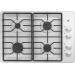 GE JGP3030DLWW 30 Inch Natural Gas Cooktop with 4 Sealed Burners, ADA Compliant, Continuous Grates in White