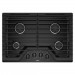 Whirlpool WCG55US0HB 30 in. Gas Cooktop in Black with 4 Burners and EZ-2-LIFT Hinged Cast-Iron Grates