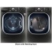LG WM4370HKA 4.5 cu. ft. High-Efficiency Front Load Washer with Steam and DLGX4371K 7.4 cu. ft. Gas Dryer with TurboSteam in Black Stainless