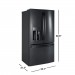 GE PYE22KBLTS Profile 22.2 cu. ft. French Door Refrigerator with Hands Free Autofill in Black Stainless Steel, Counter Depth