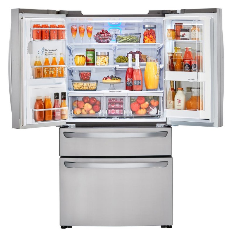 LG LMXS30796S 30 cu. ft. 4-Door French Door Smart Refrigerator with ...