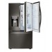 LG LRFDS3006D 36 In. 29.7 Cu. Ft. French Door-in-Door Refrigerator in Black Stainless Steel