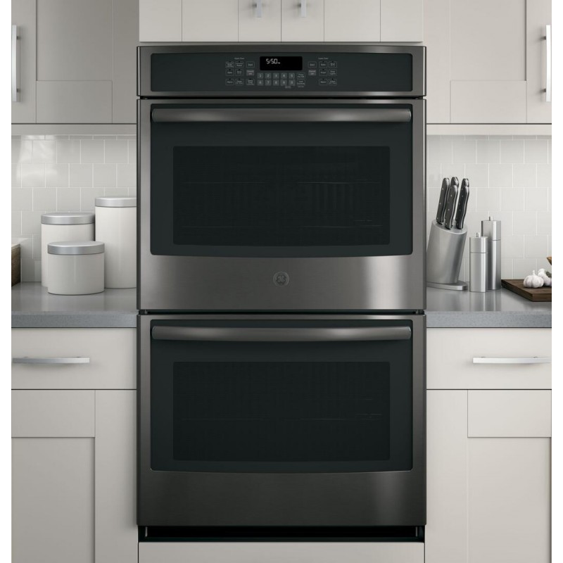 GE JT5500BLTS 30 Inch 10 cu. ft. Total Capacity Electric Double Wall Black Stainless Steel Double Wall Oven