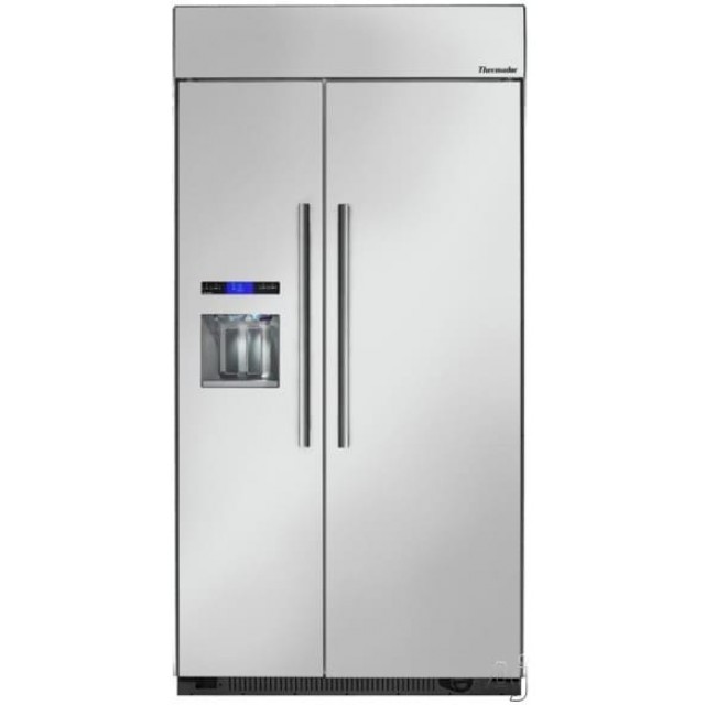 Thermador T42BD810NS 42 Inch Built-in Side by Side Refrigerator with External Ice and Water Dispenser In Stainless Steel