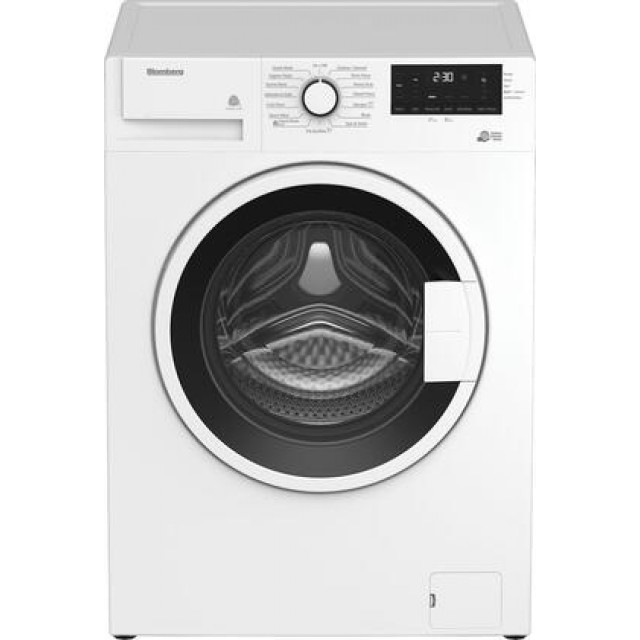 Blomberg WM72200W 24 Inch Compact Front Load Washer with 1.95 cu. ft. Capacity, 15 Wash Cycles, 1200 RPM, Energy Star, Woolmark Apparel Care Certified in White