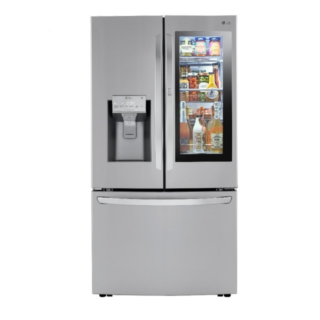LG LRFVC2406S 23.3 cu. ft. French Door Refrigerator InstaView Door-In-Door, Dual and Craft Ice in PrintProof Stainless, Counter Depth