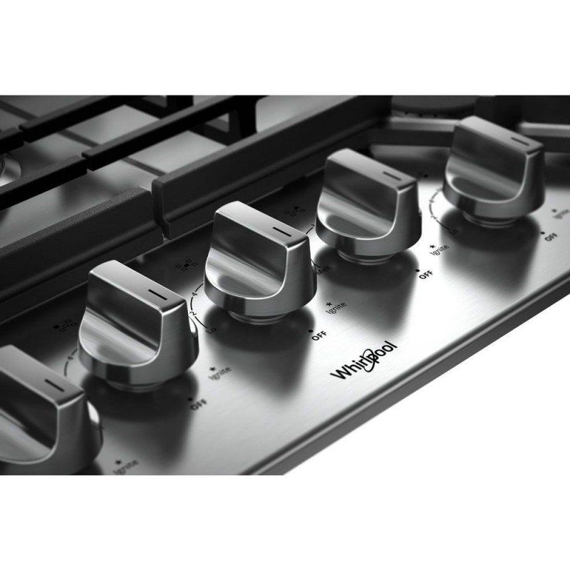 Whirlpool WCG77US0HS 30 in. Gas Cooktop in Stainless Steel with 5