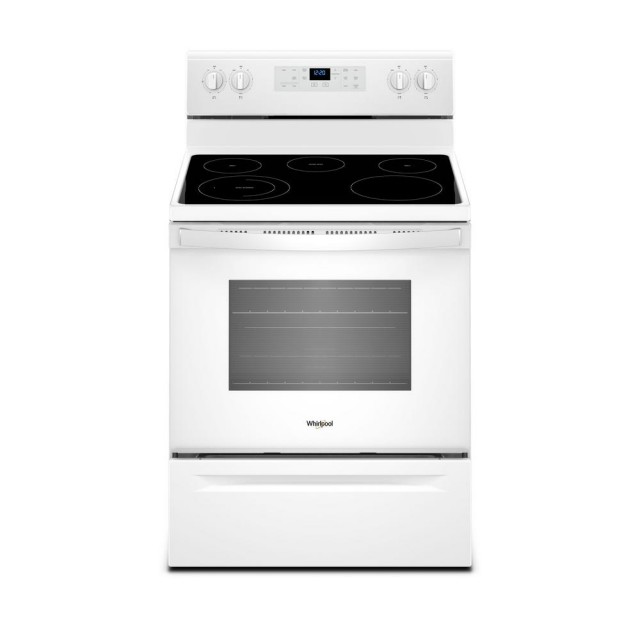 Whirlpool WFE505W0HW 5.3 cu. ft. Electric Range with Steam Clean and 5 Elements in White