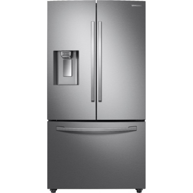 Samsung RF28R6201SR 36 Inch 3-Door French Door Smart Refrigerator with Wi-Fi, Twin Cooling Plus, Cool Select Pantry, Integrated Ice and Water Dispenser, Power Freeze, Power Cool, 28 cu. ft. Capacity, Fingerprint Resistant Stainless Steel