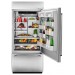 KitchenAid KBBR306ESS 36", 20.9 cu. ft. Built-In Bottom Freezer Refrigerator in Stainless Steel, Platinum Interior