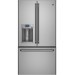 GE Cafe CYE22TSHSS 36 Inch Counter Depth French Door Refrigerator with LCD Screen with Photo Upload, TwinChill™, Precise Fill, Turbo Cool, Turbo Freeze, 22.1 cu. ft. Capacity