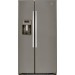 GE GSE25HMHES 25.3 cu. ft. Side by Side Refrigerator in Slate, Fingerprint Resistant and ENERGY STAR